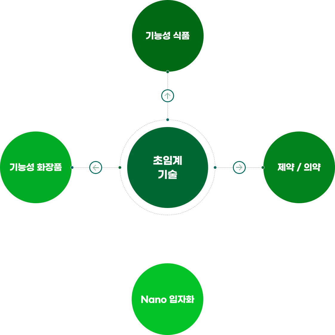 초임계 추출(CO2 carrier 이용 생물의 나노 제약 / 의약 소재 개발) → 기능성 식품 / 제약,의약 / 기능성 화장품 | Nano 입자화